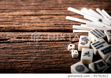 old Mahjong tiles 95792822
