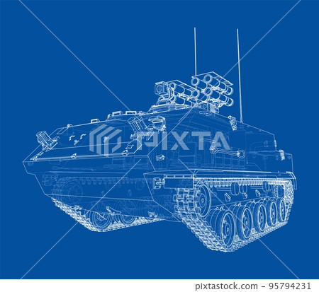 Anti-tank armored car. Vector Anti-tank armored car. Vector 95794231