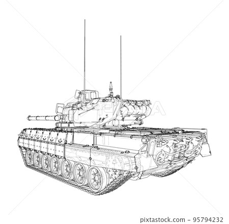 Tank. Vector rendering of 3d Tank. Vector rendering of 3d 95794232