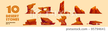Set of desert stones, mountain rock lumps bundle Set of desert stones, mountain rock lumps bundle 95794641