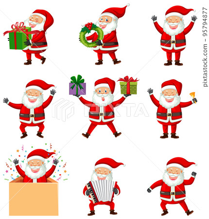 Santa Claus cartoon character set Santa Claus cartoon character set 95794877