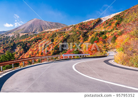 "Fukushima Prefecture" Tengu Garden/Bandai Azuma Skyline "Autumn leaves at its peak" 95795352