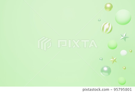 3D material_cute ornament_green 3D material_cute ornament_green 95795801