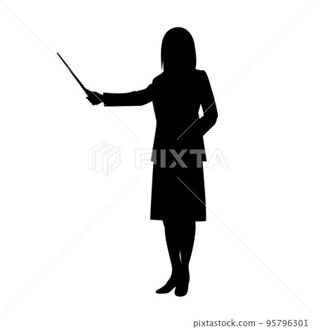 講師形象的剪影插圖 講師形象的剪影插圖 95796301