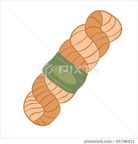 Vector illustration colored in doodle style skein yarn for knitting 95796852