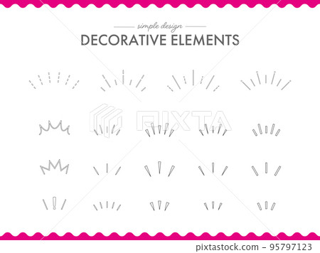 Decorative line set of stylish highlighting lines 95797123