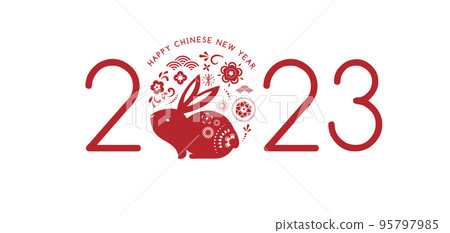 Chinese New Year 2023 year of the rabbit Stock