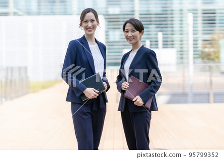 A consultant woman in a suit A consultant woman in a suit 95799352