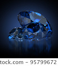 sapphires on a dark background 95799672