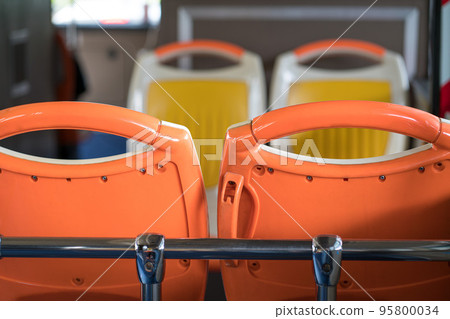 Bus seat. Transport, traveling and tourism concept. Bus seat. Transport, traveling and tourism concept. 95800034