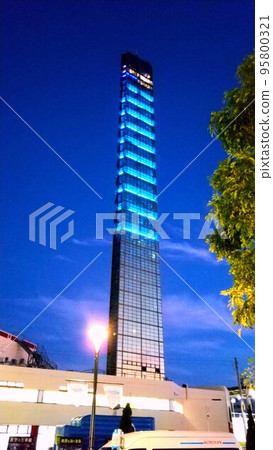Utazu-cho, Ayauta-gun, Kagawa Prefecture Gold Tower Observatory Illuminated 95800321