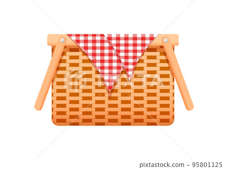 red and white picnic blanket clipart