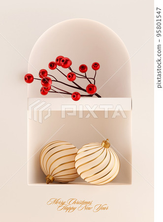 Merry Christmas and Happy New Year greeting card Merry Christmas and Happy New Year greeting card 95801547