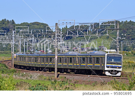 總武本線櫻花物之JR東209系2100系C606編隊（幕張） 95801695