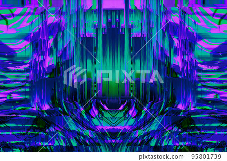 Motion Glitch Multicolored Distorted textured psychedelic zebra background 95801739