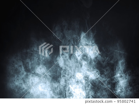黑暗中滾滾濃煙的背景 黑暗中滾滾濃煙的背景 95802741