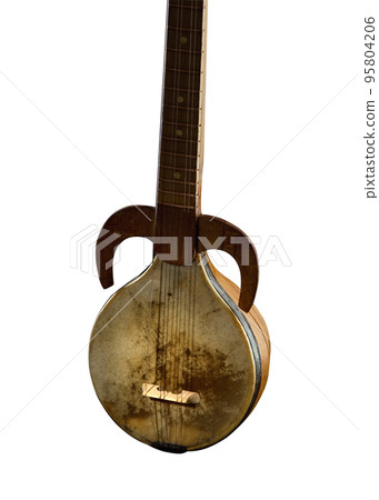 An ancient Asian stringed musical instrument An ancient Asian stringed musical instrument 95804206