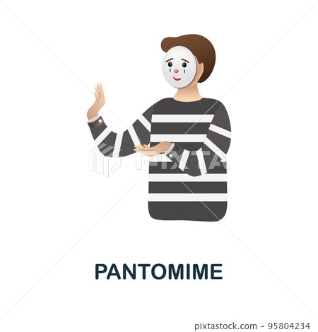 Pantomime icon. 3d illustration from table games collection. Creative Pantomime 3d icon for web design, templates, infographics and more 95804234