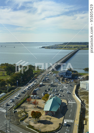 Lake Kasumigaura Bridge in Namegata City, Ibaraki Prefecture 95805429