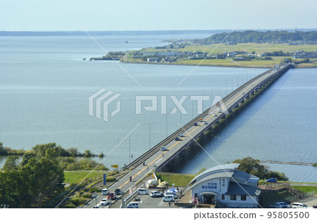 Lake Kasumigaura Bridge in Namegata City, Ibaraki Prefecture 95805500