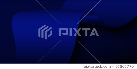 Abstract gradient blue ribbon 3D template design artwork. Abstract gradient blue ribbon 3D template design artwork. 95805770