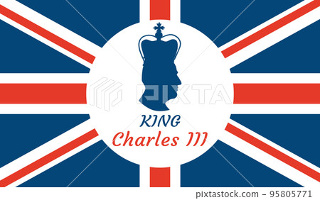 King Charles III. Banner for celebrate coronation and reign to the British throne. Flat vector illustration King Charles III. Banner for celebrate coronation and reign to the British throne. Flat vector illustration 95805771