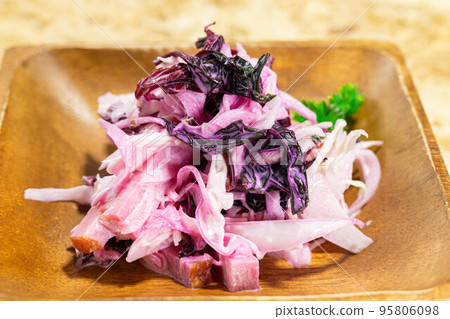 煮莧菜配蛋黃醬 煮莧菜配蛋黃醬 95806098