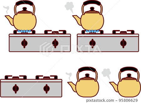 水壺和爐子 95806629