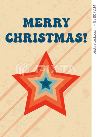 Vintage Christmas card. illustration in retro style 95807234