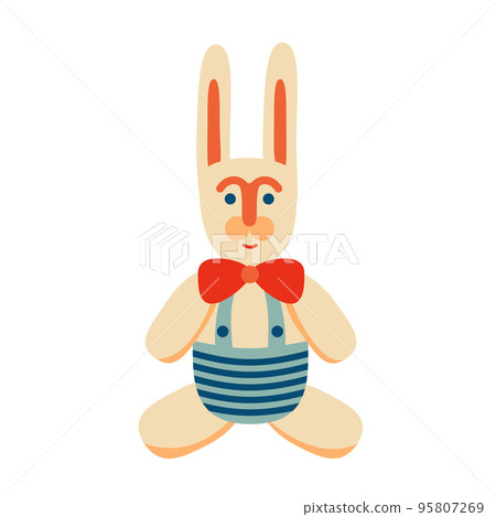 Christmas rabbit. Vector illustration-插圖素材 [95807269] - PIXTA圖庫