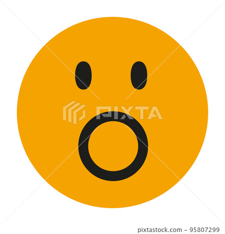 Shocked groovy emoji. Vector icon Shocked groovy emoji. Vector icon 95807299
