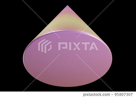 Geometric shape. Holographic 3d shape. 3d rendering. Geometric shape. Holographic 3d shape. 3d rendering. 95807307