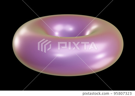 Geometric shape. Holographic 3d shape. 3d rendering. Geometric shape. Holographic 3d shape. 3d rendering. 95807323