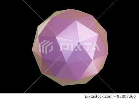 Geometric shape. Holographic 3d shape. 3d rendering. Geometric shape. Holographic 3d shape. 3d rendering. 95807360