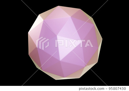 Geometric shape. Holographic 3d shape. 3d rendering. Geometric shape. Holographic 3d shape. 3d rendering. 95807430