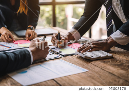 People Work in Business Office. 95808176