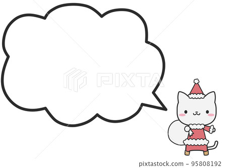A Christmas cat and a simple fluffy balloon A Christmas cat and a simple fluffy balloon 95808192