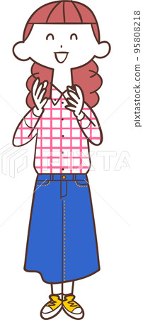 年輕女子拍手笑 95808218