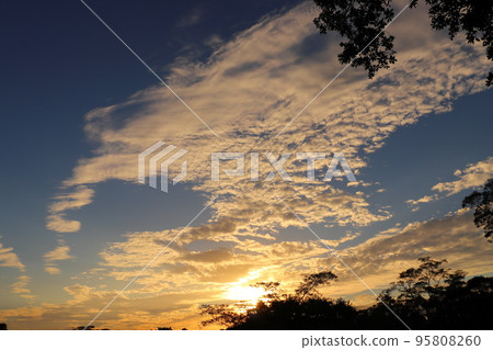 Autumn sunset sky Autumn sunset sky 95808260