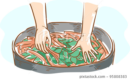 Hands Prepare Ayahuasca Illustration Hands Prepare Ayahuasca Illustration 95808383