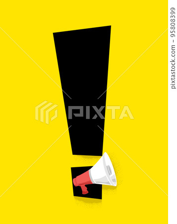 Megaphone Exclamation Point Illustration Megaphone Exclamation Point Illustration 95808399