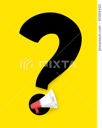Megaphone Question Mark Illustration Megaphone Question Mark Illustration 95808400
