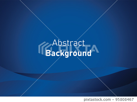 Abstract wave background, blue gradient, wave shape, vector background illustration template for website, banner, poster, backdrop 95808467