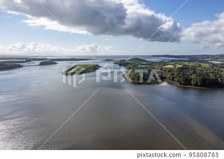 Aerial view of Ballyboyle Island at Donegal Town, County Donegal, Ireland Aerial view of Ballyboyle Island at Donegal Town, County Donegal, Ireland 95808783