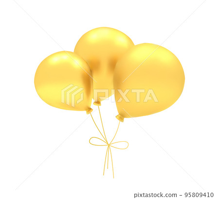 3d glossy golden balloons. Decoration for party, holiday, celebration. Design element for greeting card, congratulations. Realistic vector illustration. 3d glossy golden balloons. Decoration for party, holiday, celebration. Design element for greeting card, congratulations. Realistic vector illustration. 95809410