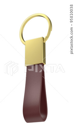 Luxury gold keychain with leather strap Luxury gold keychain with leather strap 95810038