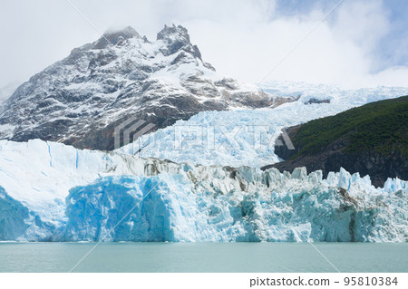 Spegazzini Glacier view from Argentino lake, Patagonia landscape, Argentina 95810384