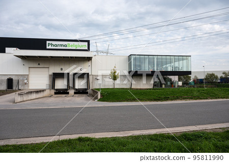 Zemst, Flemish Brabant Region, Belgium, - Entrance and headquarters of the Pharma Belgium pharmaceutical company 95811990