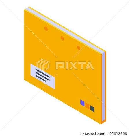 Storage document steel map icon. Isometric of storage document steel map vector icon for web design isolated on white background 95812268