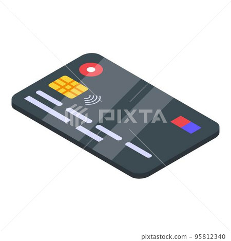 Credit card icon. Isometric of credit card vector icon for web design isolated on white background Credit card icon. Isometric of credit card vector icon for web design isolated on white background 95812340